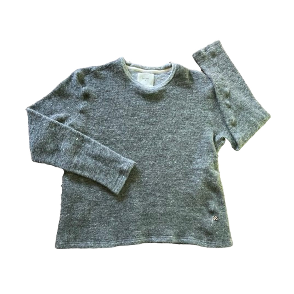 Billy Reid Linen Wool Blend Pullover Sweater Japan Heather Gray Medium Women
